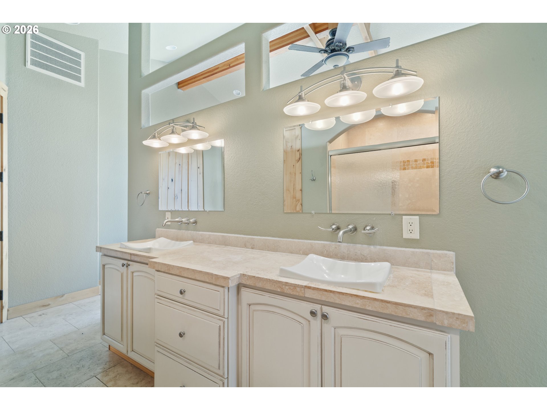 367 South Longview Loop Rockaway Beach, OR 97136 - Photo 30 of 48 a bathroom with a sink vanity and a mirror