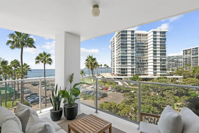 a view of balcony with potted plant
