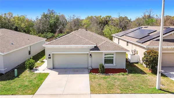 a house that has a tree in front of the house