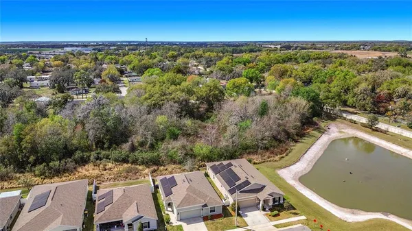 an aerial view of a residential