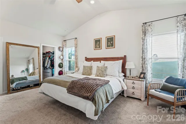 an aerial view of residential building with parking space