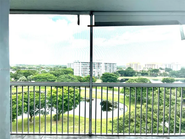 a view of city from a balcony