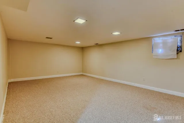 a view of balcony with wooden floor