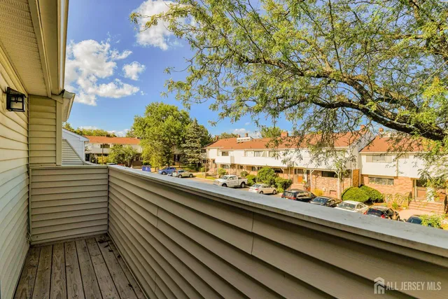 a view of wooden deck