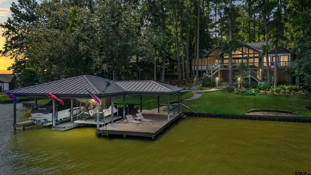 a garden view with a seating space