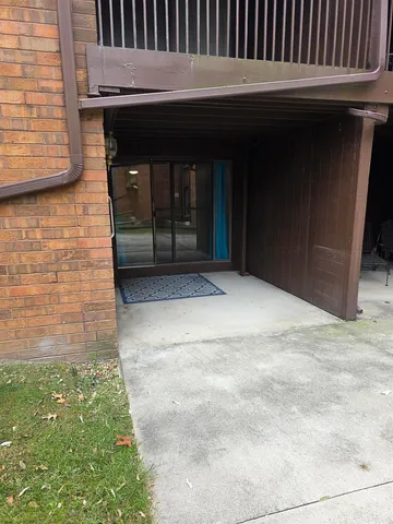a view of a door of the house