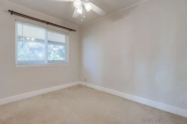 an empty room with a window