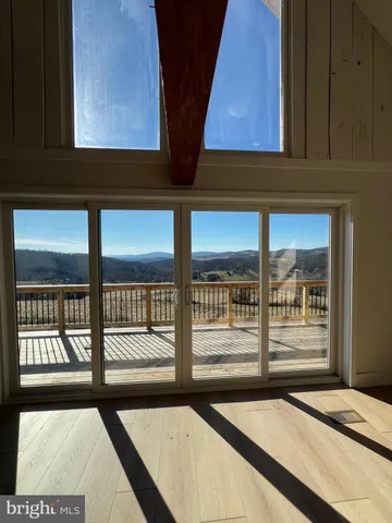 a view of a window and a room