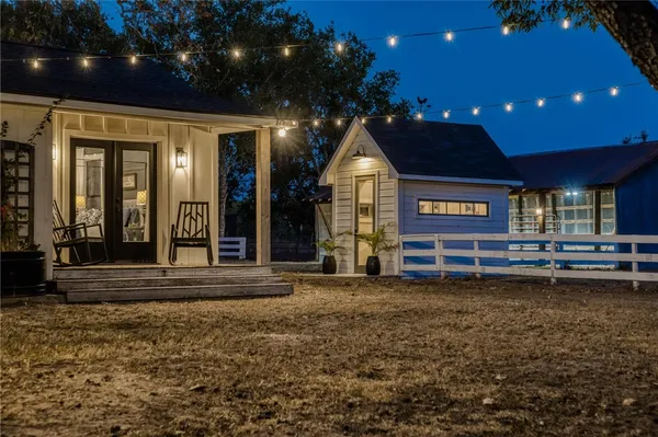 a view of a house with a park