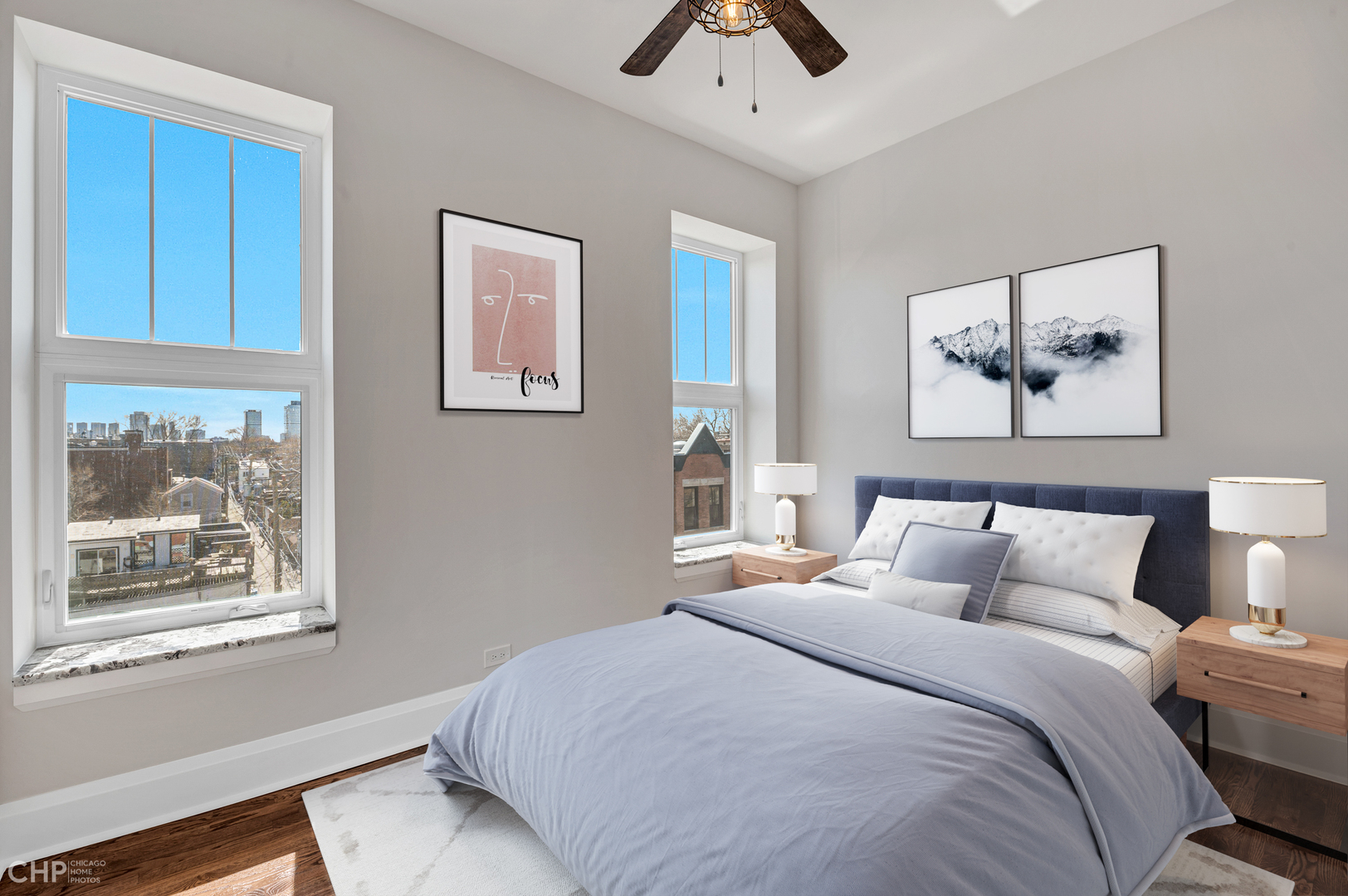 2100 North Halsted Street, Unit 4R Chicago, IL 60614 - Photo 23 of 26 a bedroom with a large bed and a window