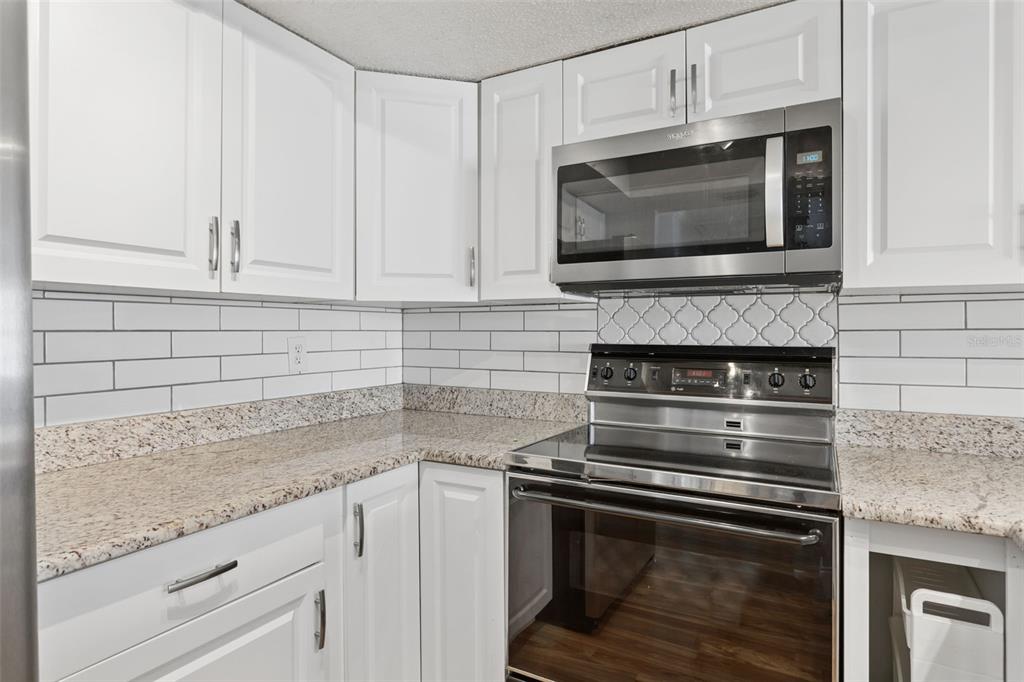 10307 Councils Way Temple Terrace, FL 33617 - Photo 9 of 50 a kitchen with granite countertop a stove microwave and sink