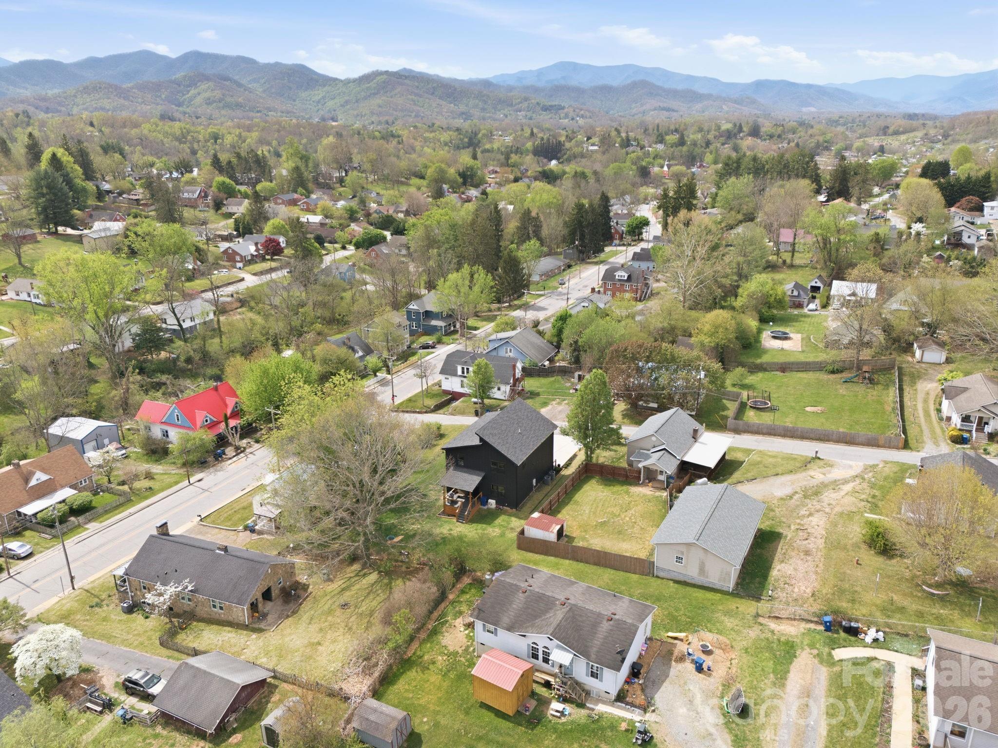 30 1st Street Canton, NC 28716 - Photo 37 of 39 an aerial view of a house with a yard