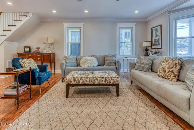 a living room with furniture and a couch