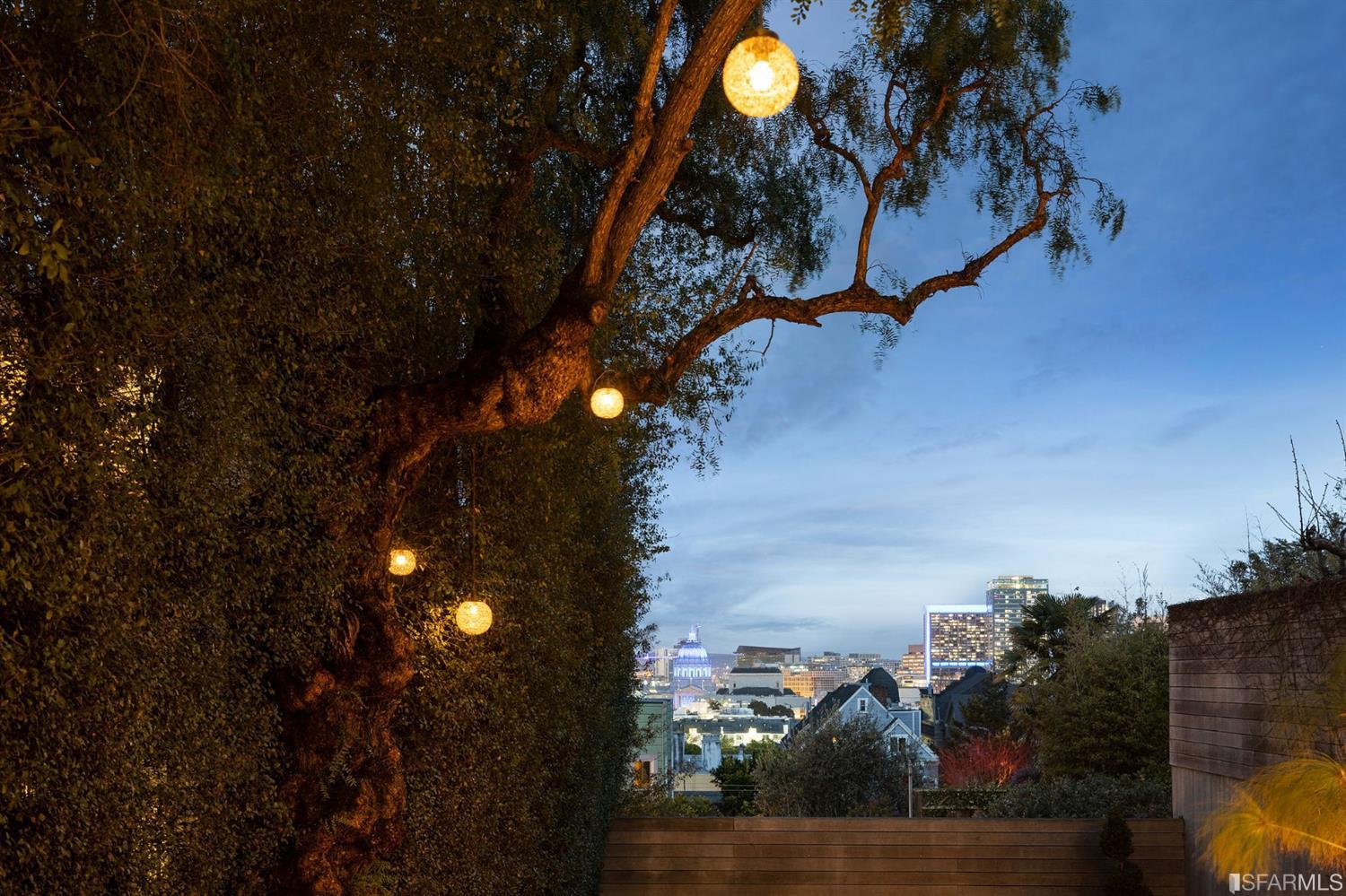 818 Steiner Street San Francisco, CA 94117 - Photo 68 of 74 Lower level is complete with a separate au pair or guest quarters that includes a bedroom/lounge and a full-bath which can be accessed separately though the home's side entrance. Down the hall are a home gym & full-bathroom, a wine room, spacious laundry and utility areas, and a room with built-in storage that leads to the outdoor spa area with rain shower and cedar hot tub. There's never been a better yard for entertaining; built-in seating, a roaring fire pit, and a concrete slide in its lower-level turf-lawn play space. This home offers a lifestyle surrounded by the beauty of Alamo Square Park, the vibrancy of Hayes Valley and Divisadero Corridor, and a clear connection to San Francisco's downtown and beyond.