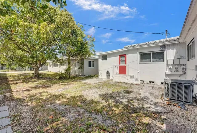 a backyard of a house