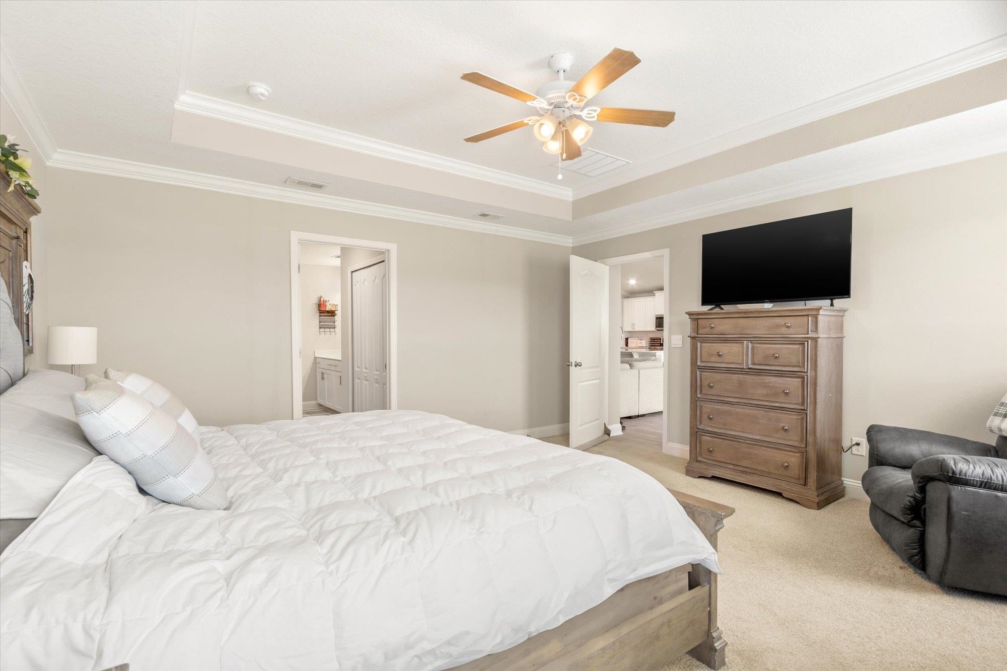 23 Alagon Way Street St. Augustine, FL 32084 - Photo 15 of 51 a bedroom with a bed and a flat screen tv