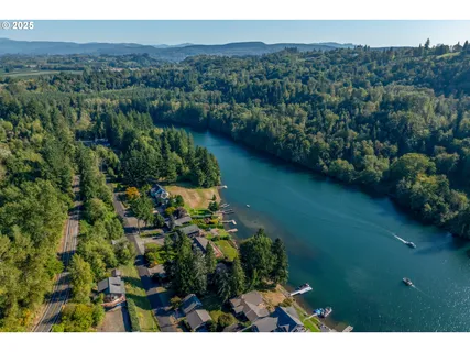 a view of lake with mountain