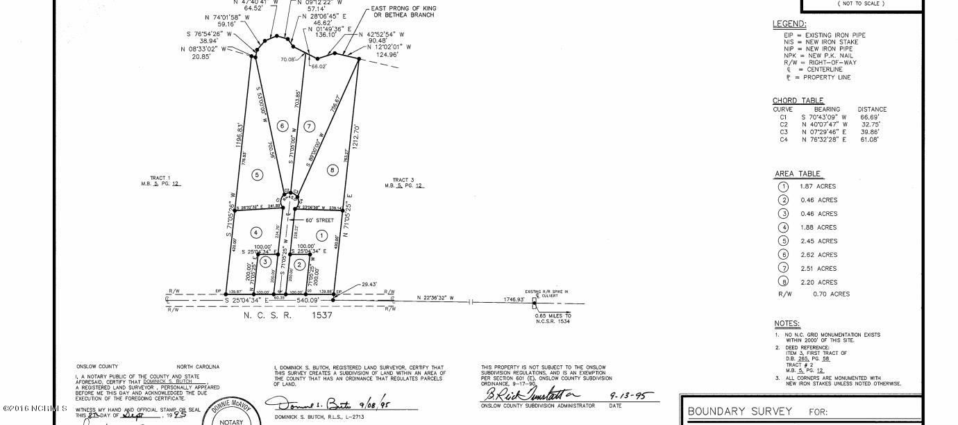 Lot 3 Hardison Road Holly Ridge, NC 28445 - Photo 5 of 6 Lot 3 Hardison Rd Plat Map