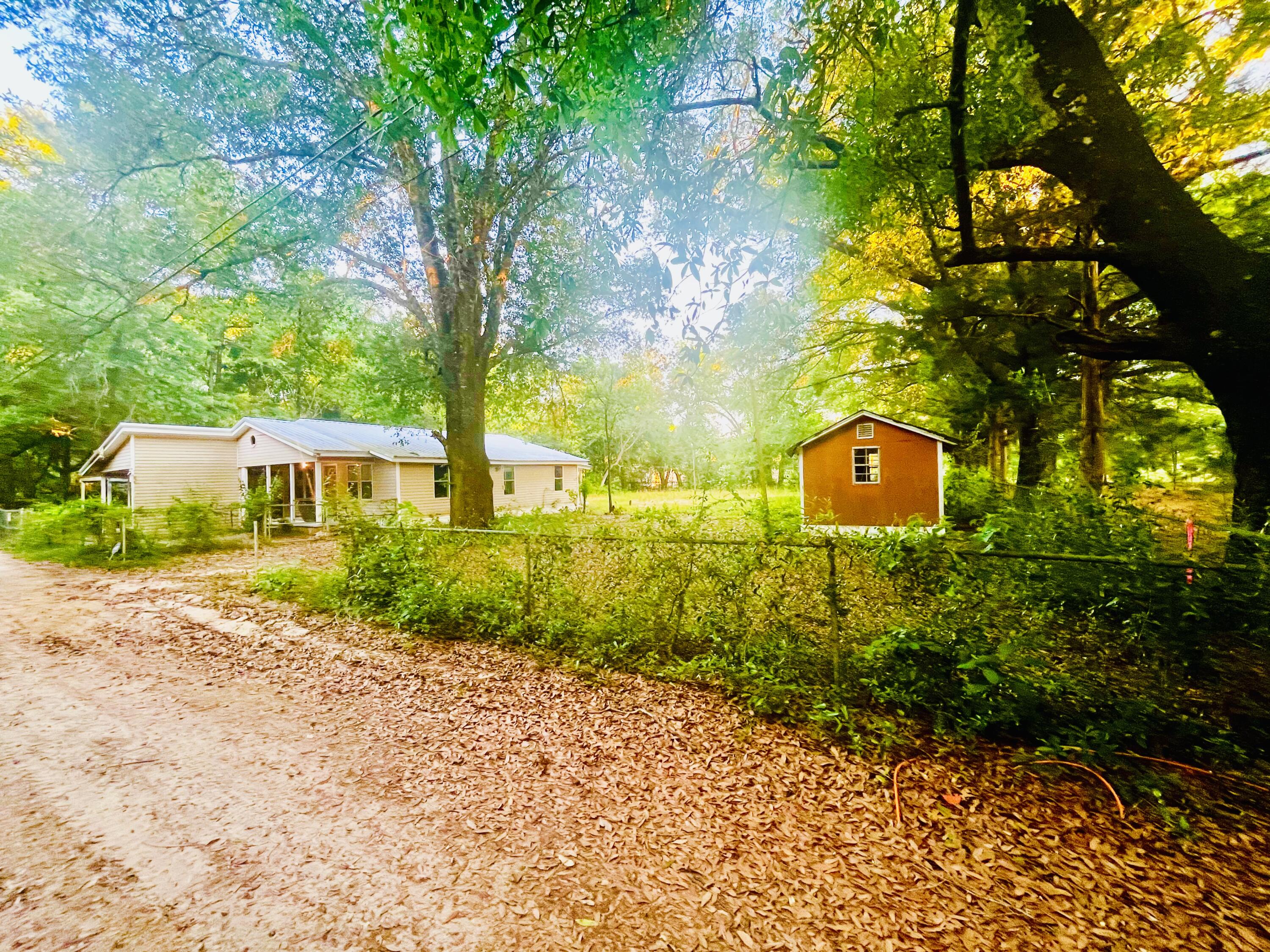 a house view with a garden space