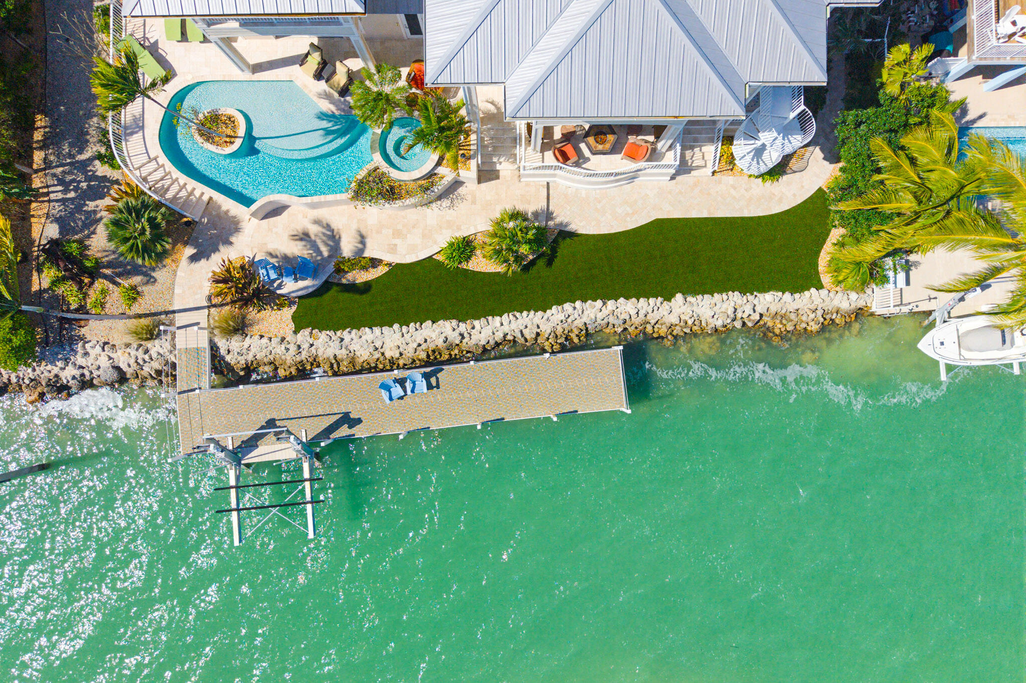 421 La Fitte Road Summerland Key, FL 33042 - Photo 62 of 75 Dock and Pool Aerial