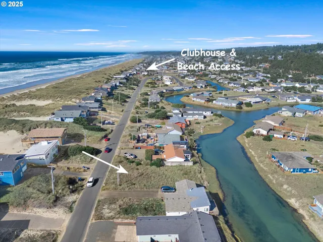 an aerial view of residential building with outdoor space