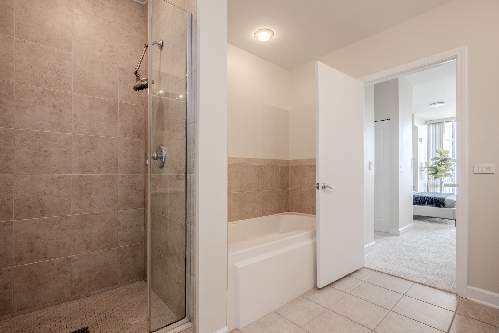 233 East 13th Street, Unit 2001 Chicago, IL 60605 - Photo 24 of 48 a bathroom with a bathtub and shower