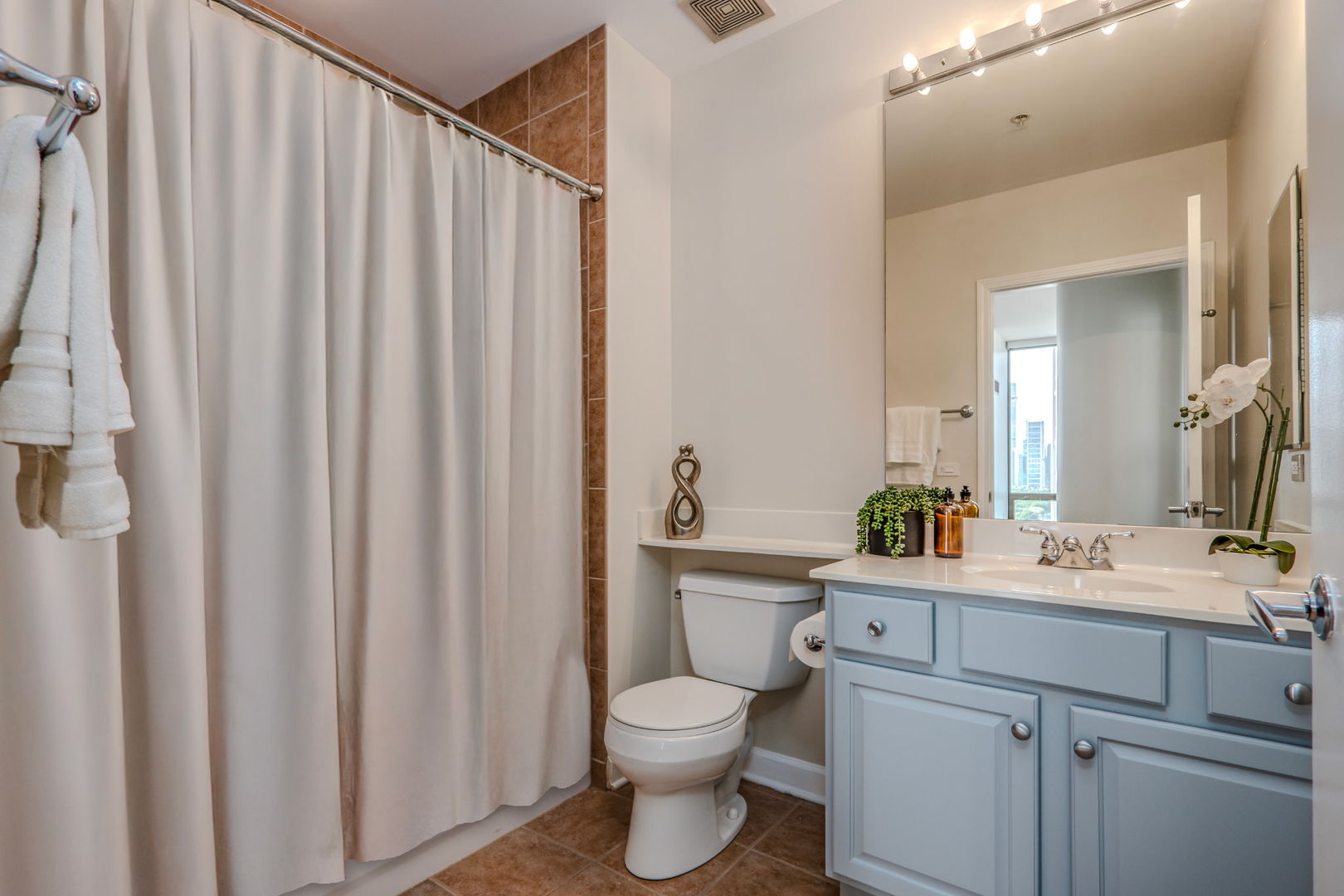 233 East 13th Street, Unit 2001 Chicago, IL 60605 - Photo 29 of 48 a bathroom with a toilet a sink and a mirror