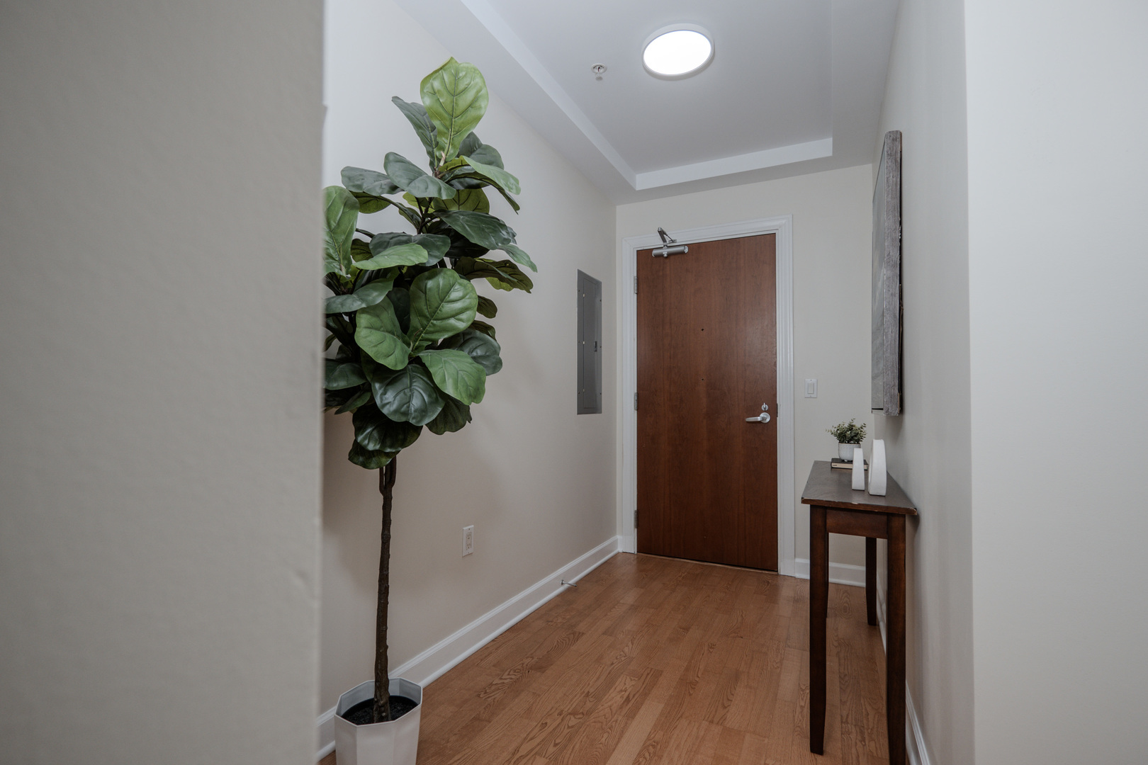 233 East 13th Street, Unit 2001 Chicago, IL 60605 - Photo 5 of 48 a view of a hallway to a house with wooden floor