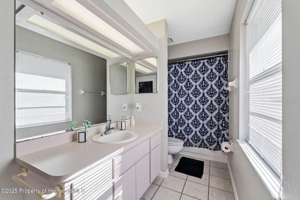 10290 Adler Street Spring Hill, FL 34608 - Photo 25 of 34 a bathroom with a sink a toilet and shower