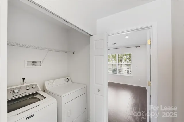 a view of utility room with washer and dryer