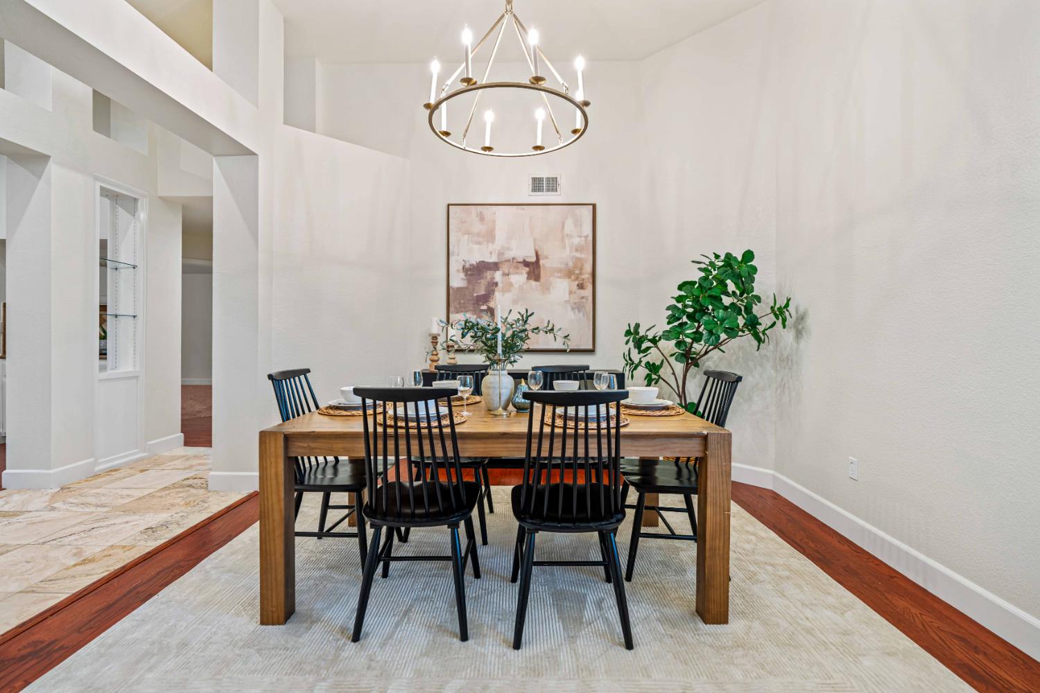 3829 Mondrian Drive Modesto, CA 95356 - Photo 7 of 37 a view of a dining room with furniture window and wooden floor