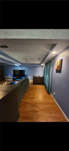 a view of a room with rack and stairs