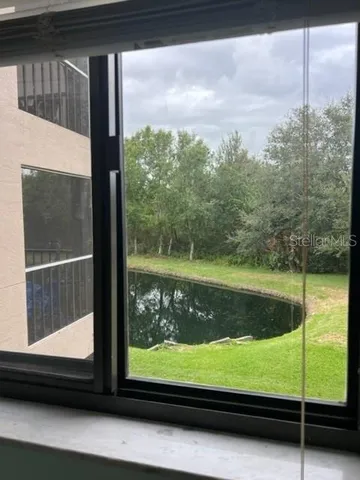 a view of a back yard from a window