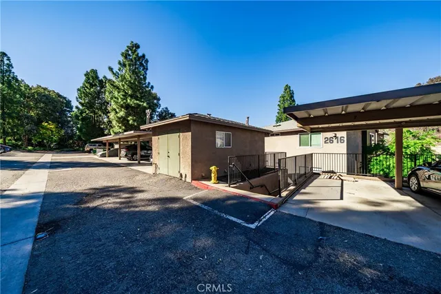 a view of outdoor space with trampoline