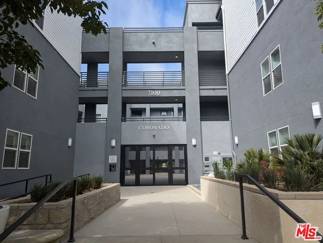 a view of a building with entryway