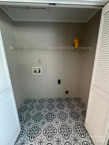 a view of a wooden door