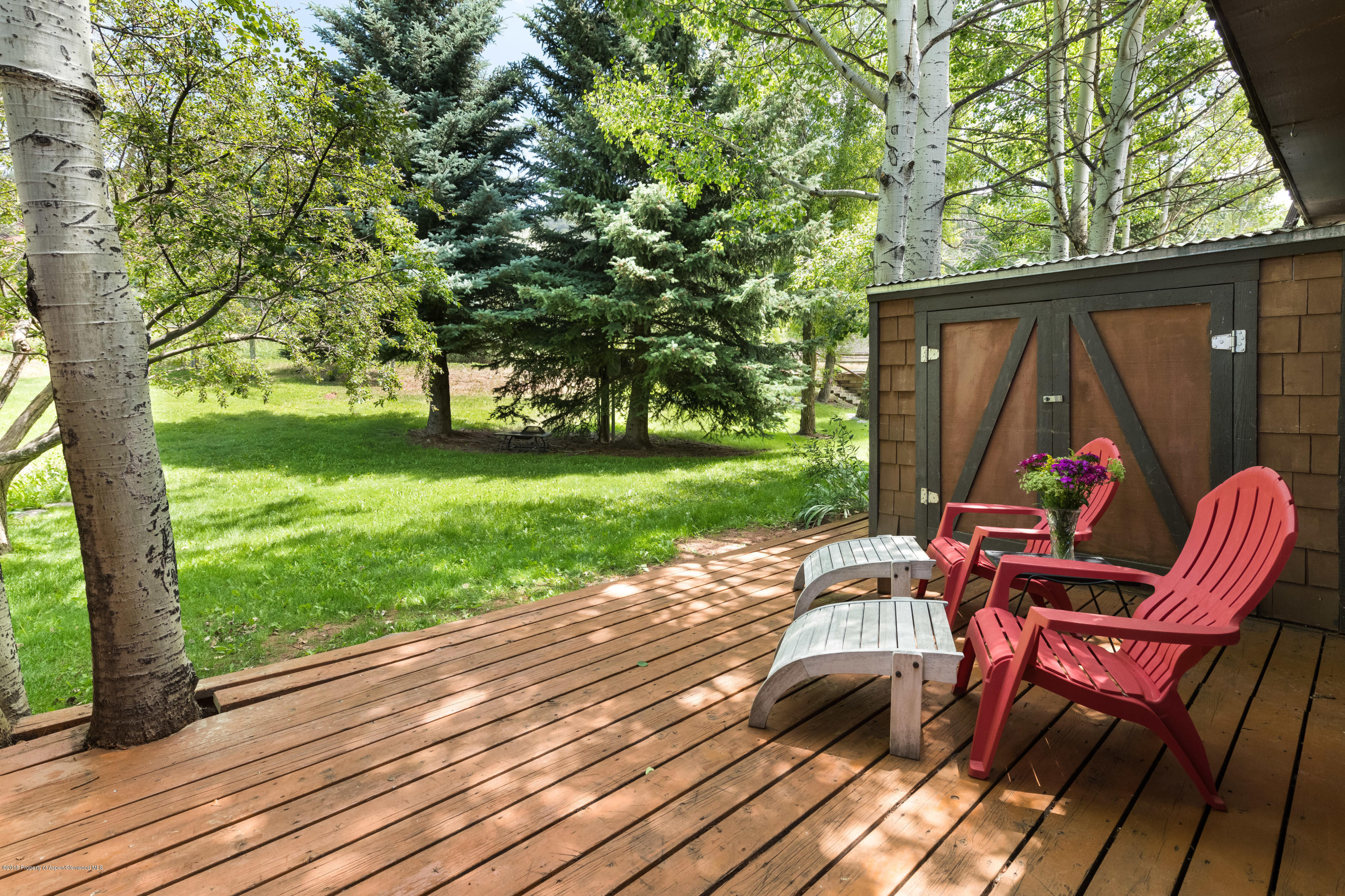 331 Holland Hills Road, Unit 6 Basalt, CO 81621 - Photo 2 of 27 a view of backyard with trampoline