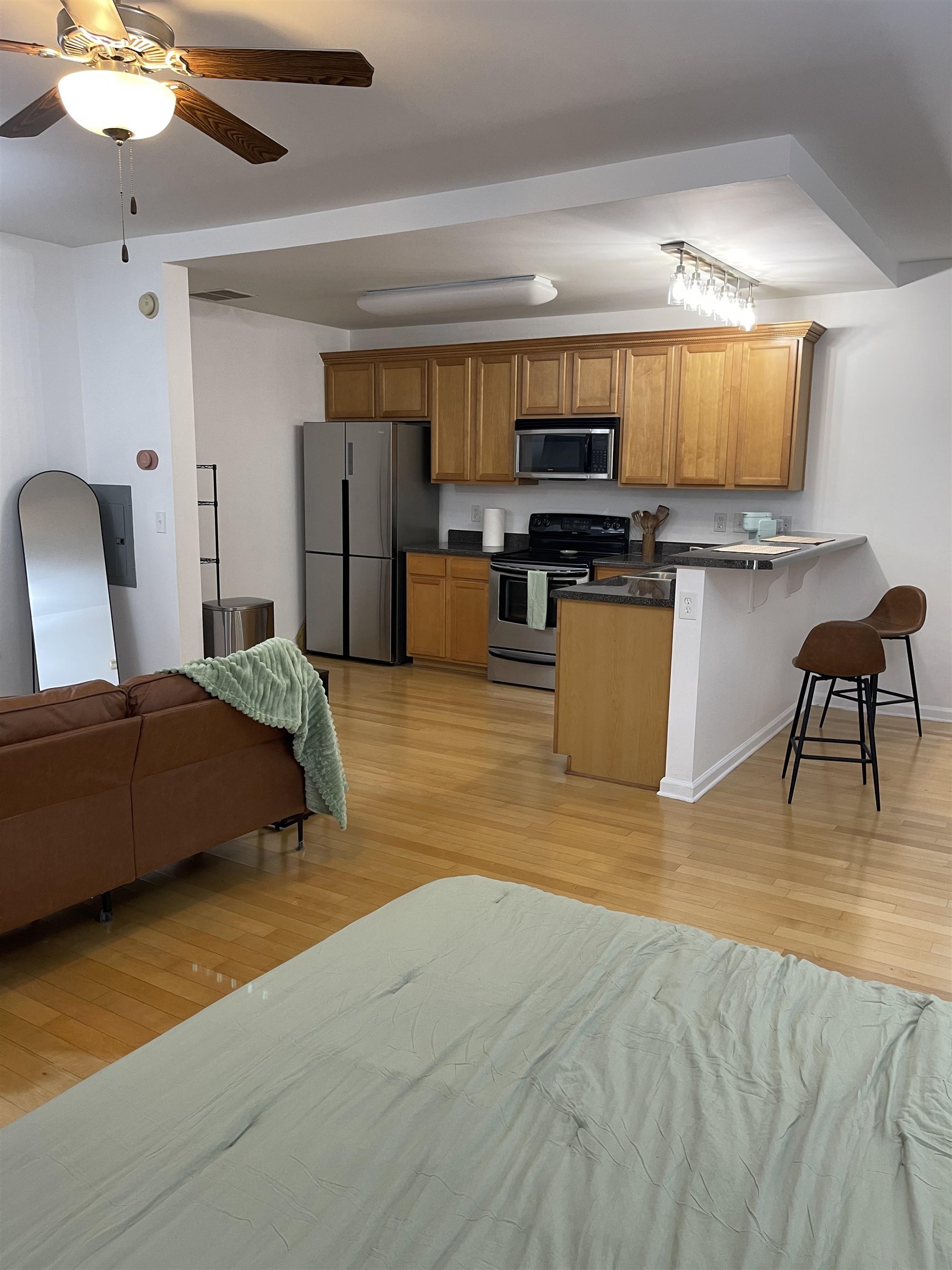 731 Litty Court, Unit 305 Memphis, TN 38103 - Photo 9 of 15 a living room with furniture and kitchen view