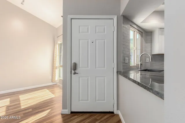 a view of front door