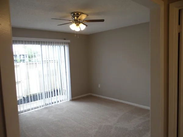 an empty room with a window