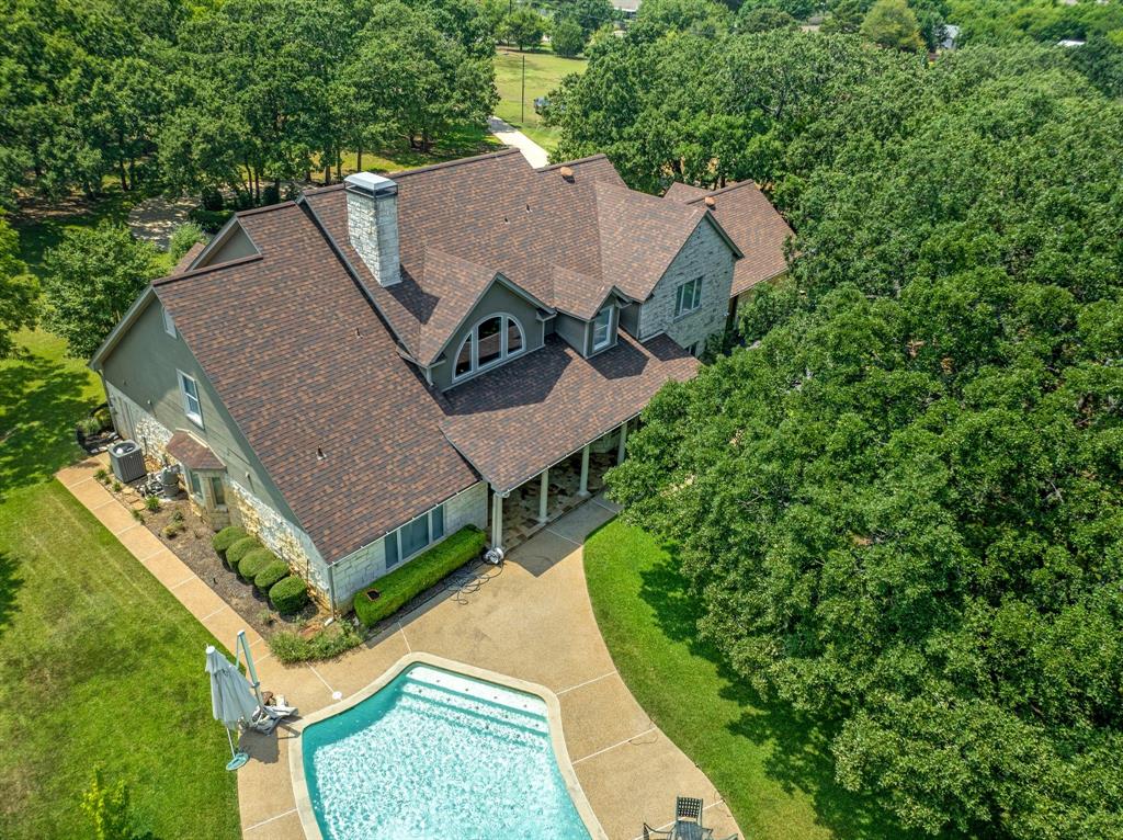 1980 Gertie Barrett Road Mansfield, TX 76063 - Photo 37 of 40 an aerial view of a house with a yard and balcony