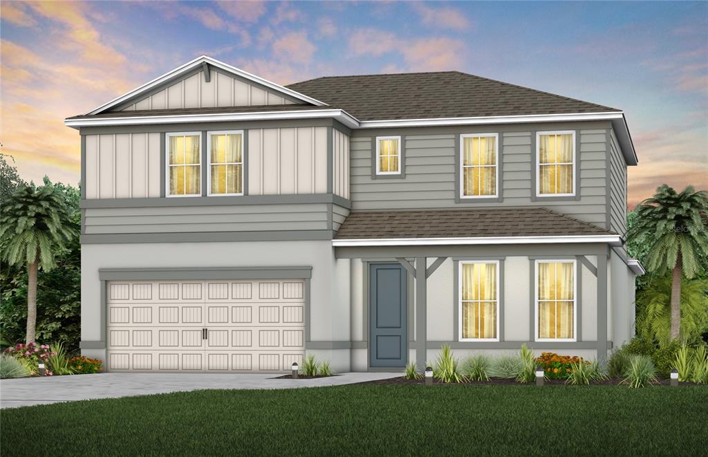 1679 Groveline Road St. Cloud, FL 34771 - Photo 1 of 1 Exterior Design. Artistic rendering for this new construction home. Pictures are for illustrative purposes only. Elevations, colors and options may vary.