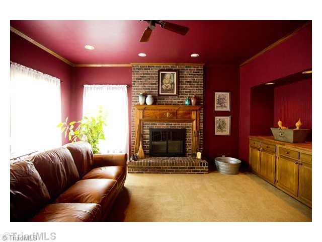 1581 Rhodes Road Eden, NC 27288 - Photo 3 of 16 Living Room. Built-in, masonry fireplace,