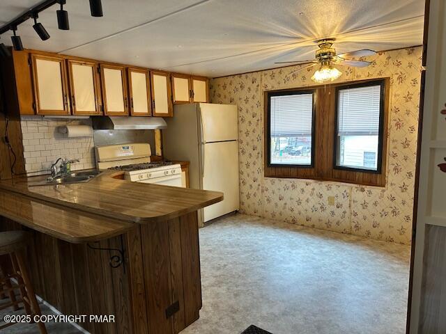 869 Toll Road Effort, PA 18330 - Photo 10 of 13 a kitchen with a sink a refrigerator and cabinets