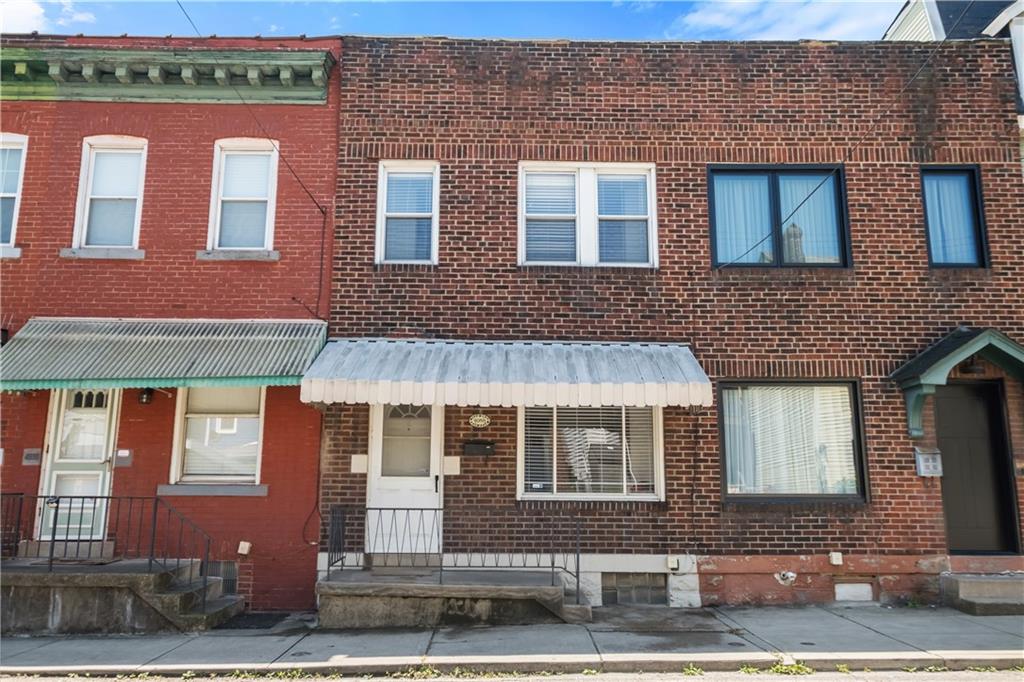 a front view of a house