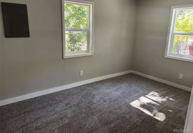 an empty room with a window