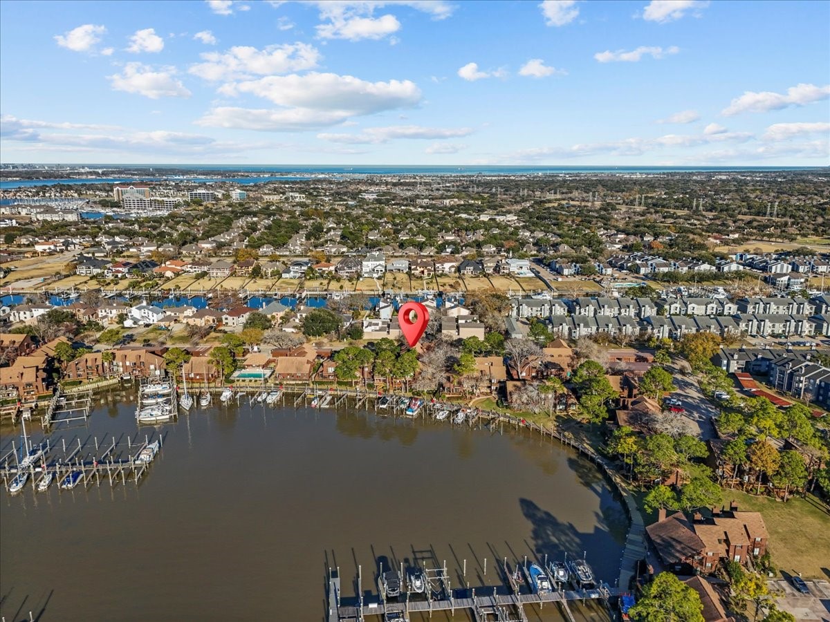 671 Davis Road League City, TX 77573 - Photo 35 of 38 an aerial view of residential building and ocean