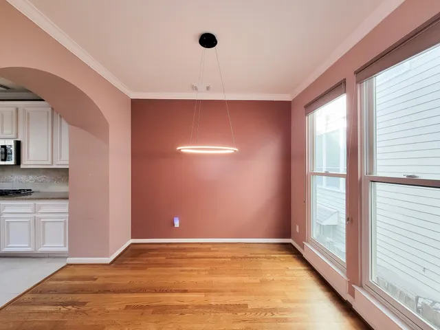 an empty room with window