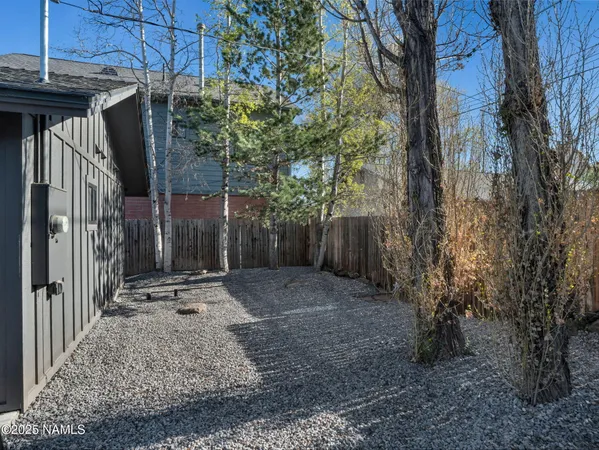 a backyard of a house