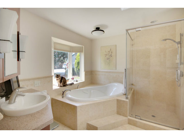 105 Corralitos Road Corralitos, CA 95076 - Photo 11 of 25 a bathroom with a sink mirror toilet and shower